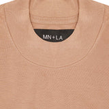 MOCK NECK TEE IN WHEAT