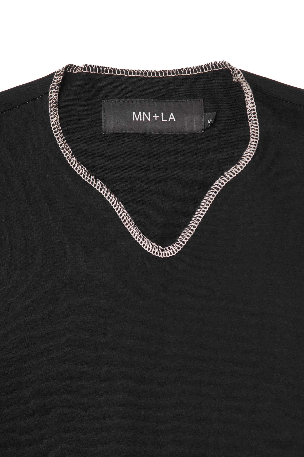 KEY NECK TEE IN ANTHRACITE