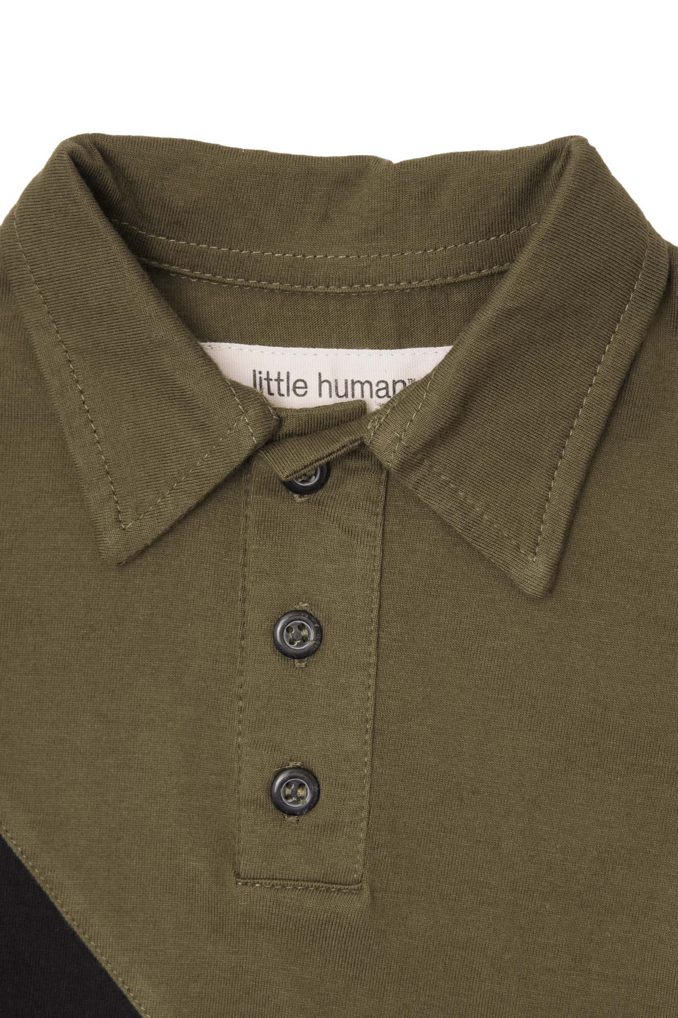 LITTLE HUMAN™ ARC S/S POLO SHIRT IN OLIVE