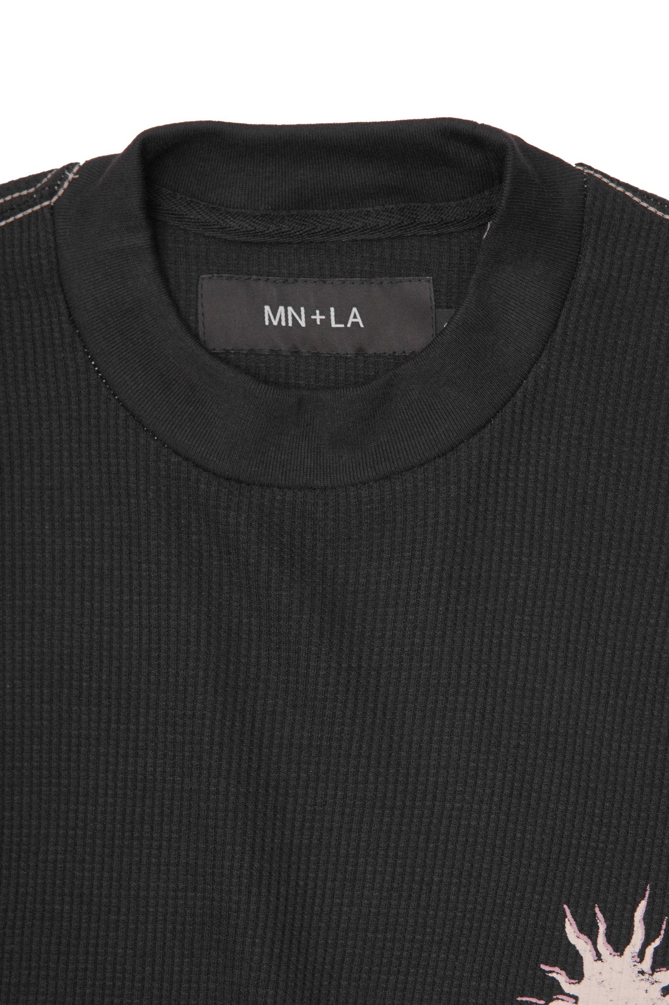 "RADIANCE" WAFFLE TEE IN ANTHRACITE