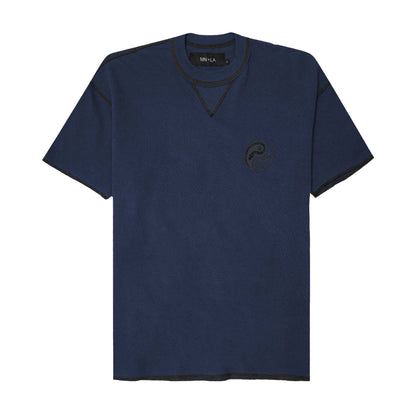 "YEAR OF THE SNAKE" WAFFLE TEE IN NAVY