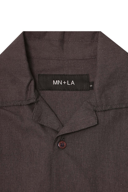 4 POCKET CUBAN SHIRT IN CHARCOAL GREY
