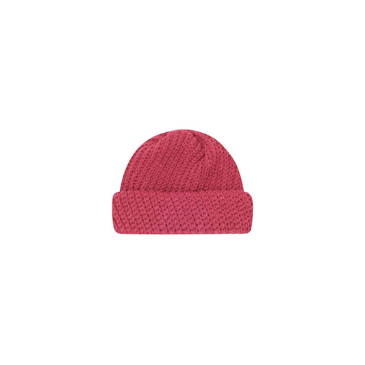 HAND KNIT FISHERMAN BEANIE (WINE)