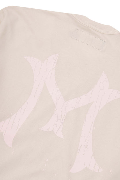 "HITTER" V3 MILITIA MOCK NECK LITE TEE IN PALE ROSE
