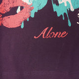 "LEAVE ME ALONE" TEE IN SHADOW PURPLE
