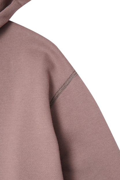 EXO™ CUTOFF HOODIE IN MAUVE