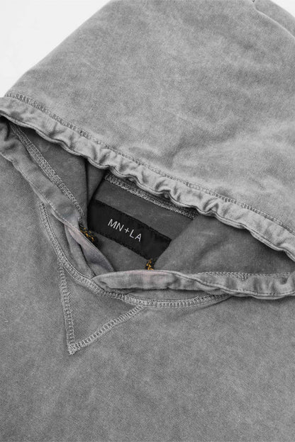 M'$ PAISLEY PATCHWORK MILITIA HOODIE IN CEMENT