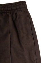 PIQUE PLEATED WIDE PANTS IN WOOD