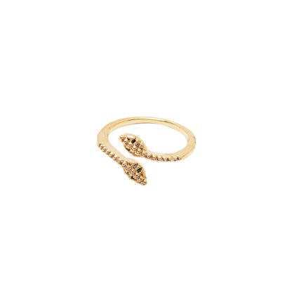 TWIN SERPENTS RING IN GOLD