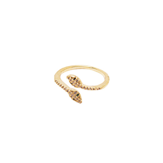 TWIN SERPENTS RING IN GOLD
