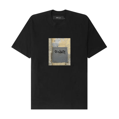 "LOVE=UNITY" TEE IN ANTHRACITE