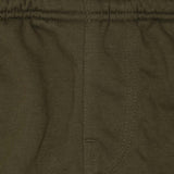 FRENCH TERRY RAW FINISH SWEATSHORTS IN OLIVE