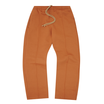 PLEATED WIDE LOUNGE PANTS IN TANGERINE