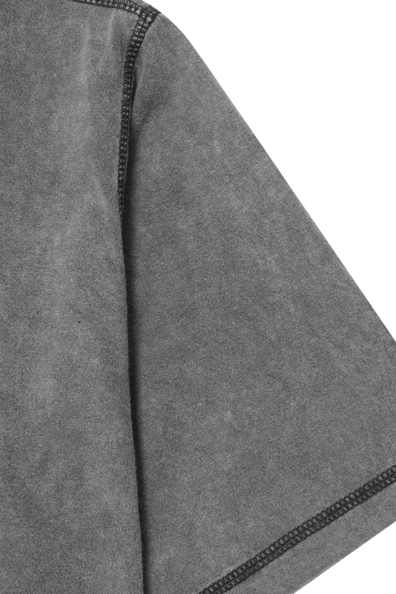 MOCK NECK LITE TEE IN ASH GREY