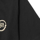 "CROP CIRCLES" MOCK NECK TEE