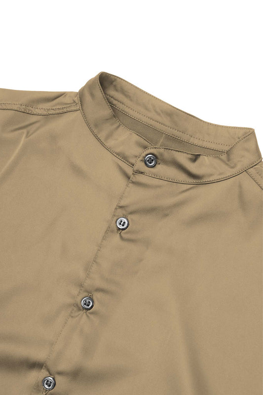 MANDARIN S/S SHIRT IN SIENNA
