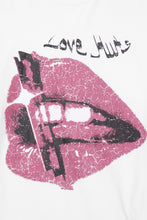 "LOVE HURTS" TEE IN WHITE