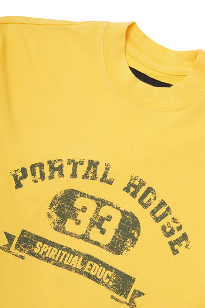 "PORTAL HOUSE 33" ULTRA HEAVY TEE IN LEMON PINE
