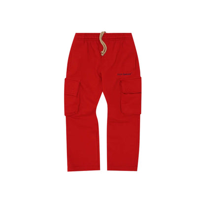 LITTLE HUMAN™ CARGO LOUNGE PANTS IN FADED RED