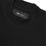 MN+LA™ SCRIPT LOGO TEE IN CAVIAR/OLIVE