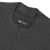 MOCK NECK TEE IN CHARCOAL GREY