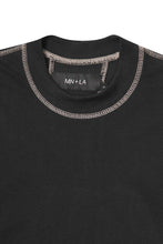 EXO™ PIQUE MOCK NECK TEE V5 IN CAVIAR/BONE