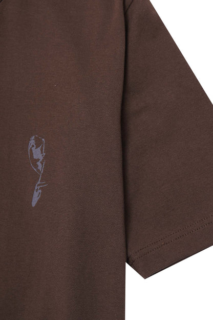 "SOUFFRE IN SILENCE" ULTRA HEAVY TEE IN WOOD