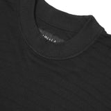 STRIPED PIQUE TOPSHELF TEE IN ANTHRACITE