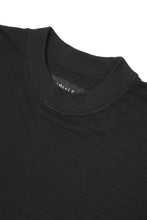 STRIPED PIQUE TOPSHELF TEE IN ANTHRACITE