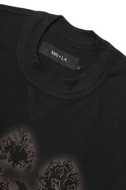 "CITY OF ANGELS" WAFFLE LONGSLEEVE TEE IN NIGHT OLIVE