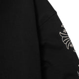 "MONARCH CROSS" HOODIE IN CAVIAR