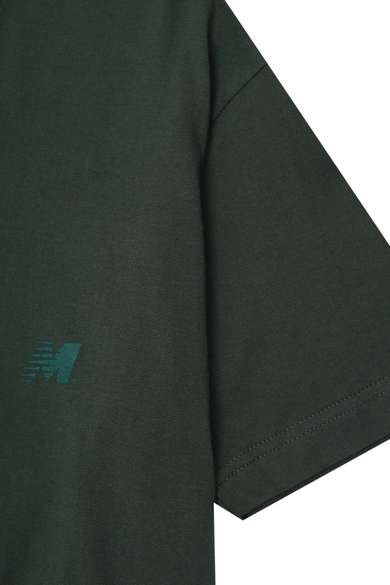 "OUTDOOR EXPLORATION" MULTI LOGO TEE IN HUNTER GREEN