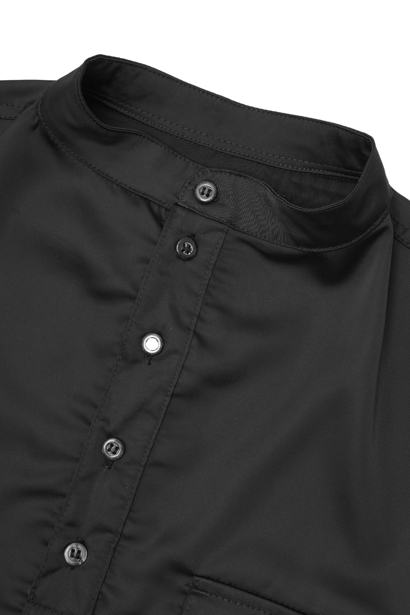 MANDARIN QUARTER L/S SHIRT IN CAVIAR