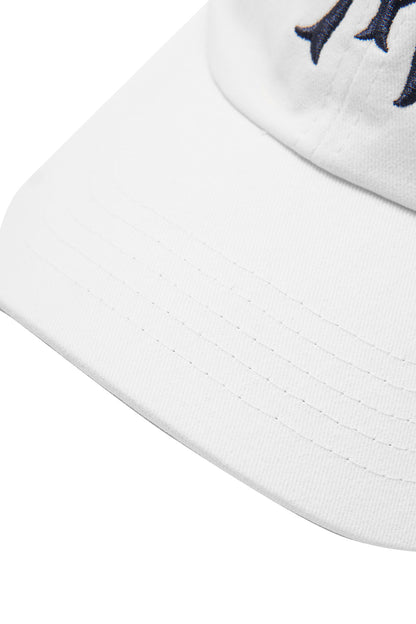 "HITTER" V3 6 PANEL HAT IN WHITE/NAVY