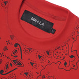LONGSLEEVE TEE IN CRIMSON PAISLEY