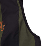 NEEDLEWORK VEST IN OLIVE/ANTHRACITE