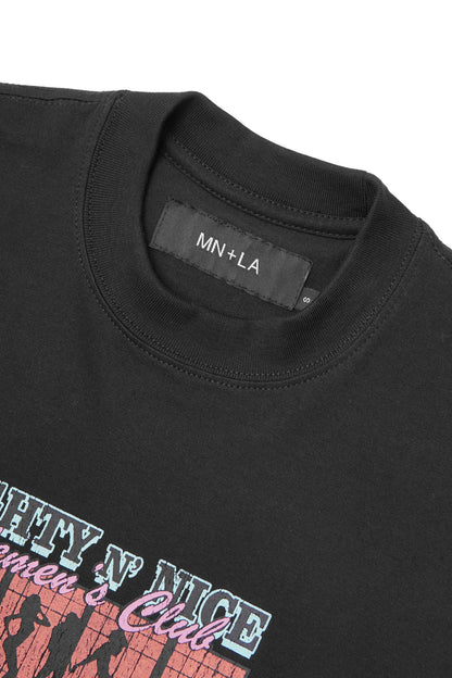 “RED LIGHT” TEE IN CAVIAR