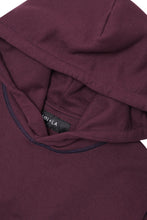 EXO™ CUTOFF HOODIE IN WINE/NAVY