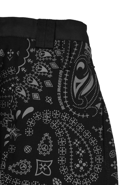 "PEACE PAISLEY" PHAT PANTS IN RAVEN