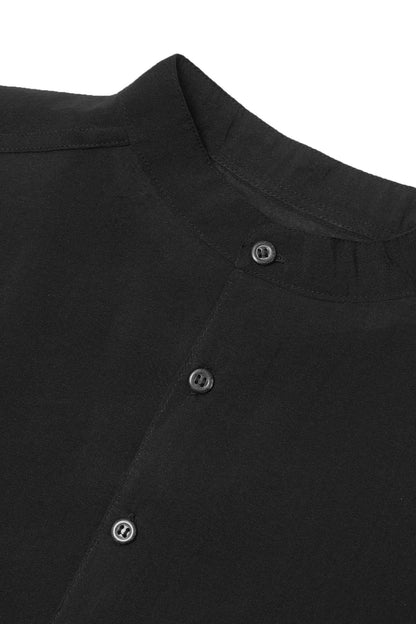 MANDARIN S/S SHIRT IN NOIR