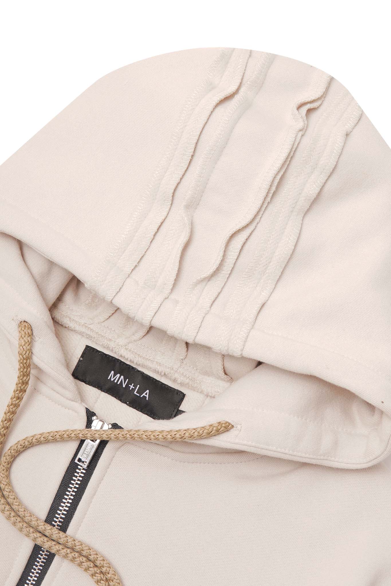 CROSS FORGED ZIP HOODIE IN OAT