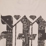 M'$ PAISLEY PATCHWORK MILITIA MOCK NECK TEE IN OAT