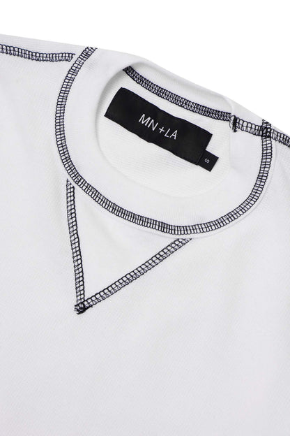 WAFFLE EXO™ MILITIA BOX TEE IN WHITE/CHARCOAL GREY