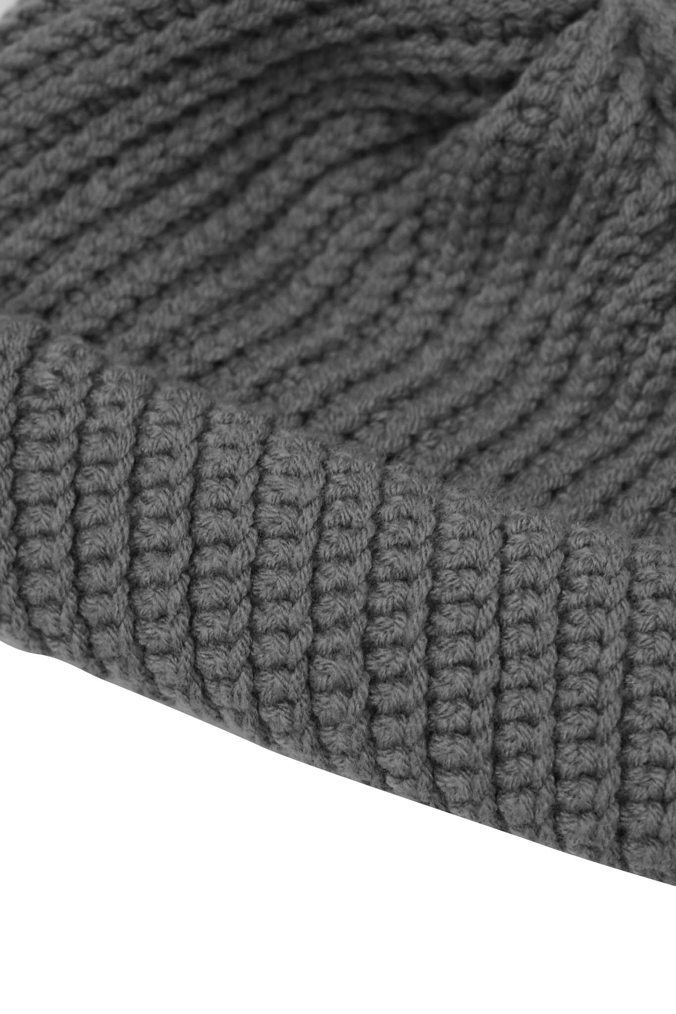 HAND KNIT FISHERMAN BEANIE (STONE)