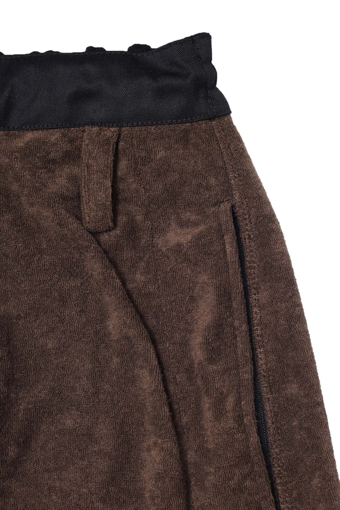 M+ TOWEL BOOTCUT PANTS IN WOOD