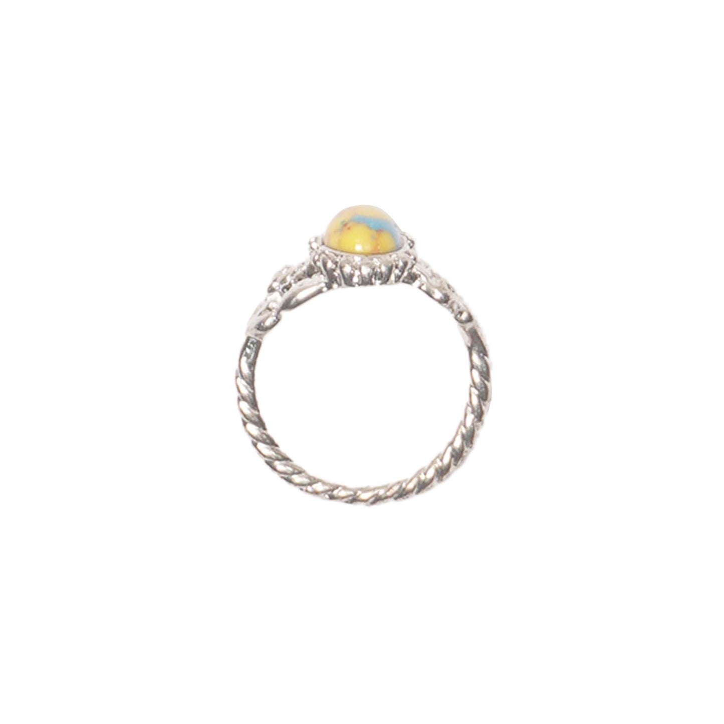 RAW TURQUOISE STEEL RING
