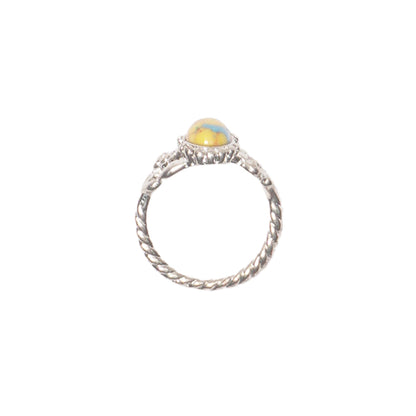 RAW TURQUOISE STEEL RING
