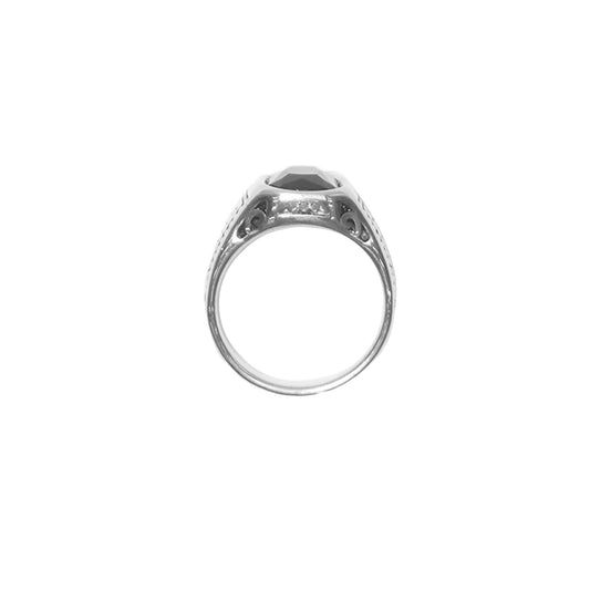 ANTHRACITE "IONIAN" RING