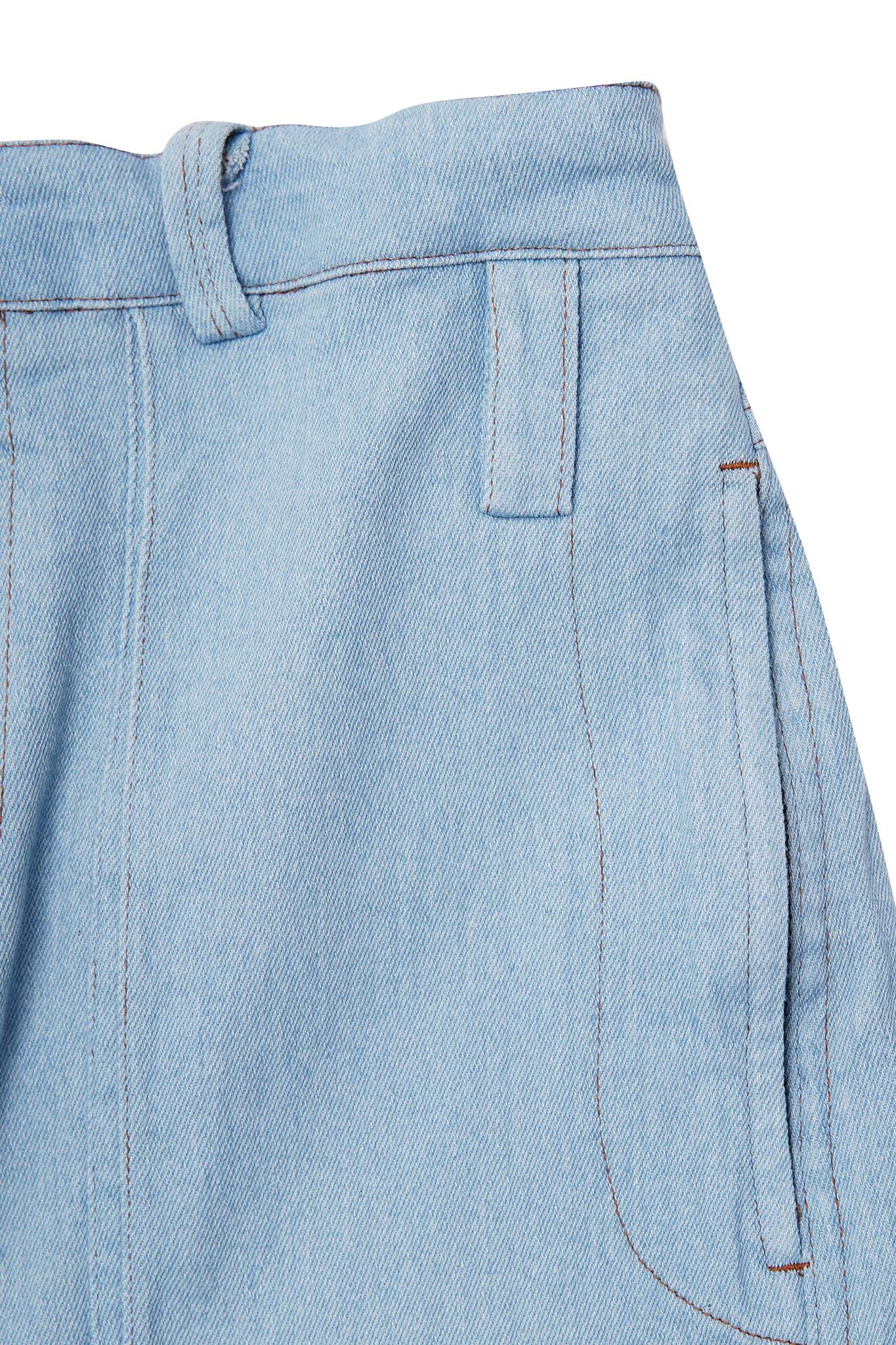 "VAPOR BLUE" OVERPOCKET PHAT SHORTS