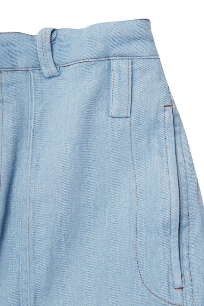 "VAPOR BLUE" OVERPOCKET PHAT SHORTS